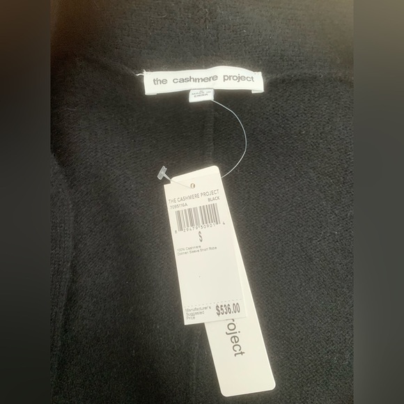 The Cashmere Project 100% cashmere Dolman short luxe robe NWT - Picture 5 of 6